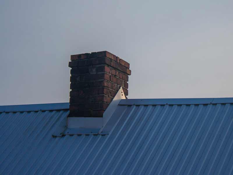 Chimney on a metal roof in Ottawa